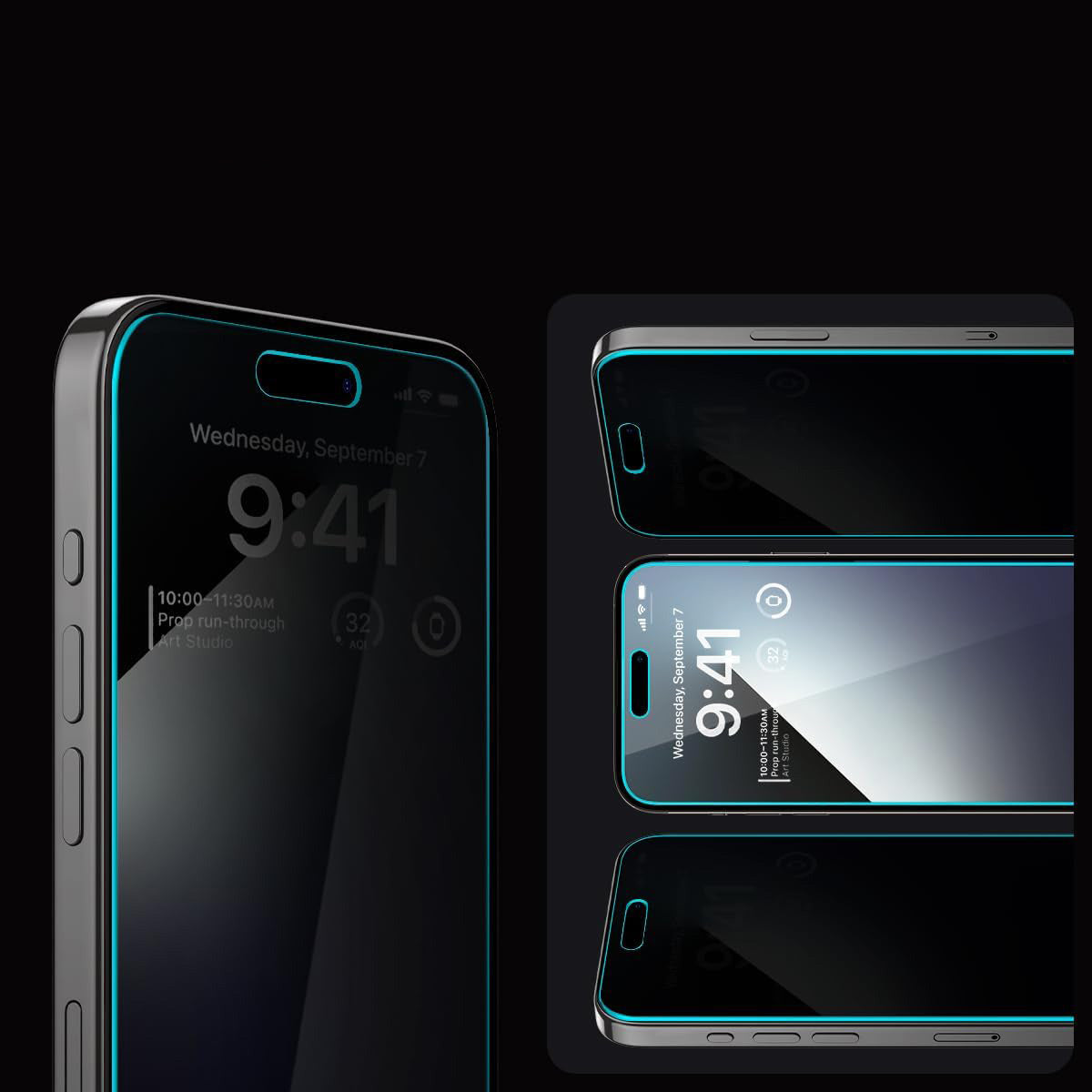 Glas für die Schutzhülle Spigen Glas.tR EZ Fit Privacy 2-Pack für iPhone 15 Pro