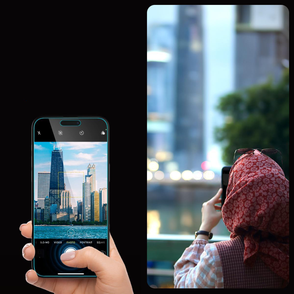 Glas für die Schutzhülle Spigen Glas.tR EZ Fit Privacy 2-Pack für iPhone 15 Pro
