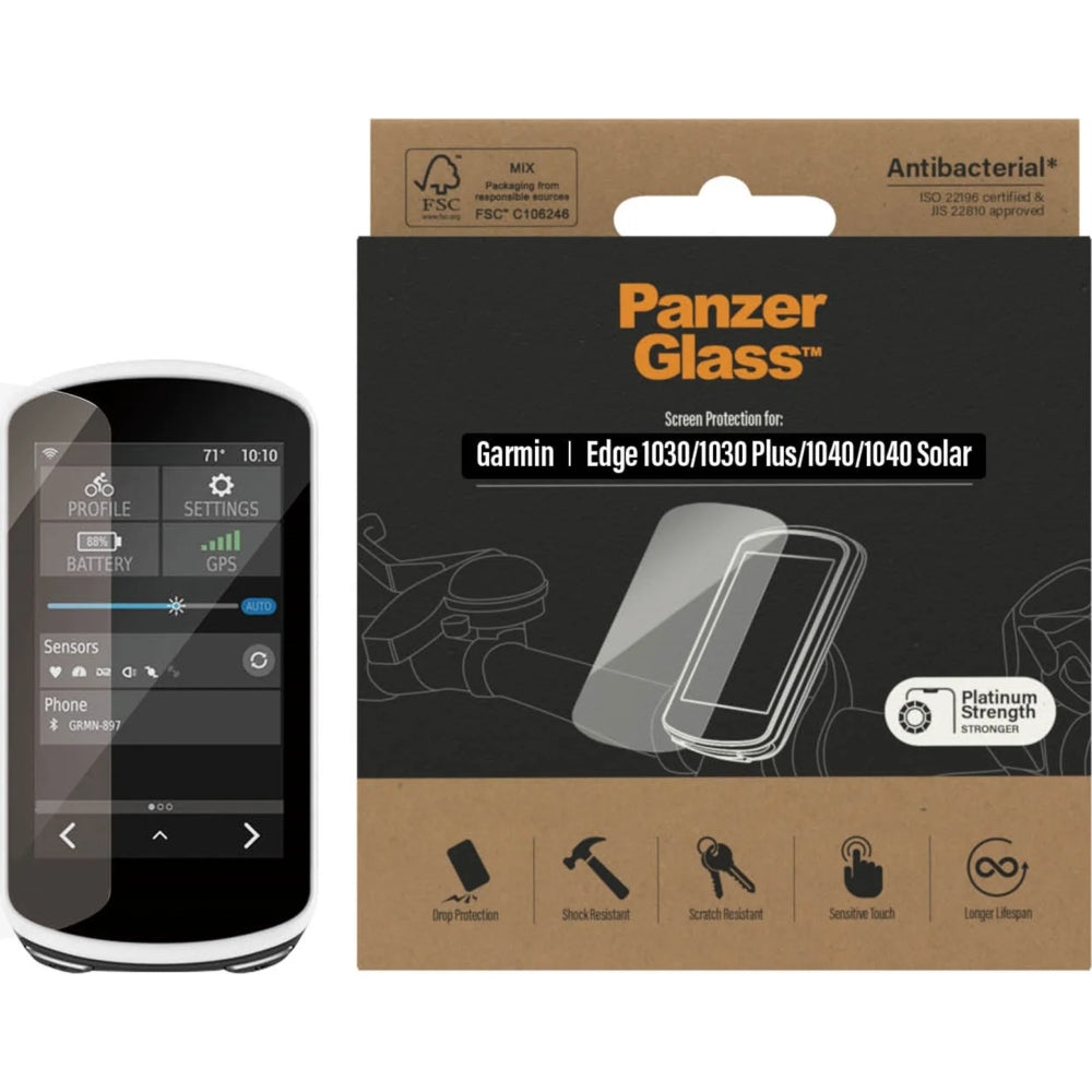 Gehärtetes Glas PanzerGlass Screen Protection für Garmin Edge 1030 / 1030 Plus / 1040 / 1040 Solar