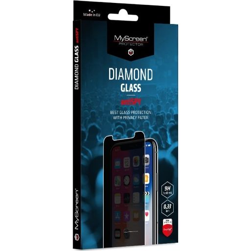Datenschutzglas für iPhone 15, MyScreen Diamond Glass antiSPY