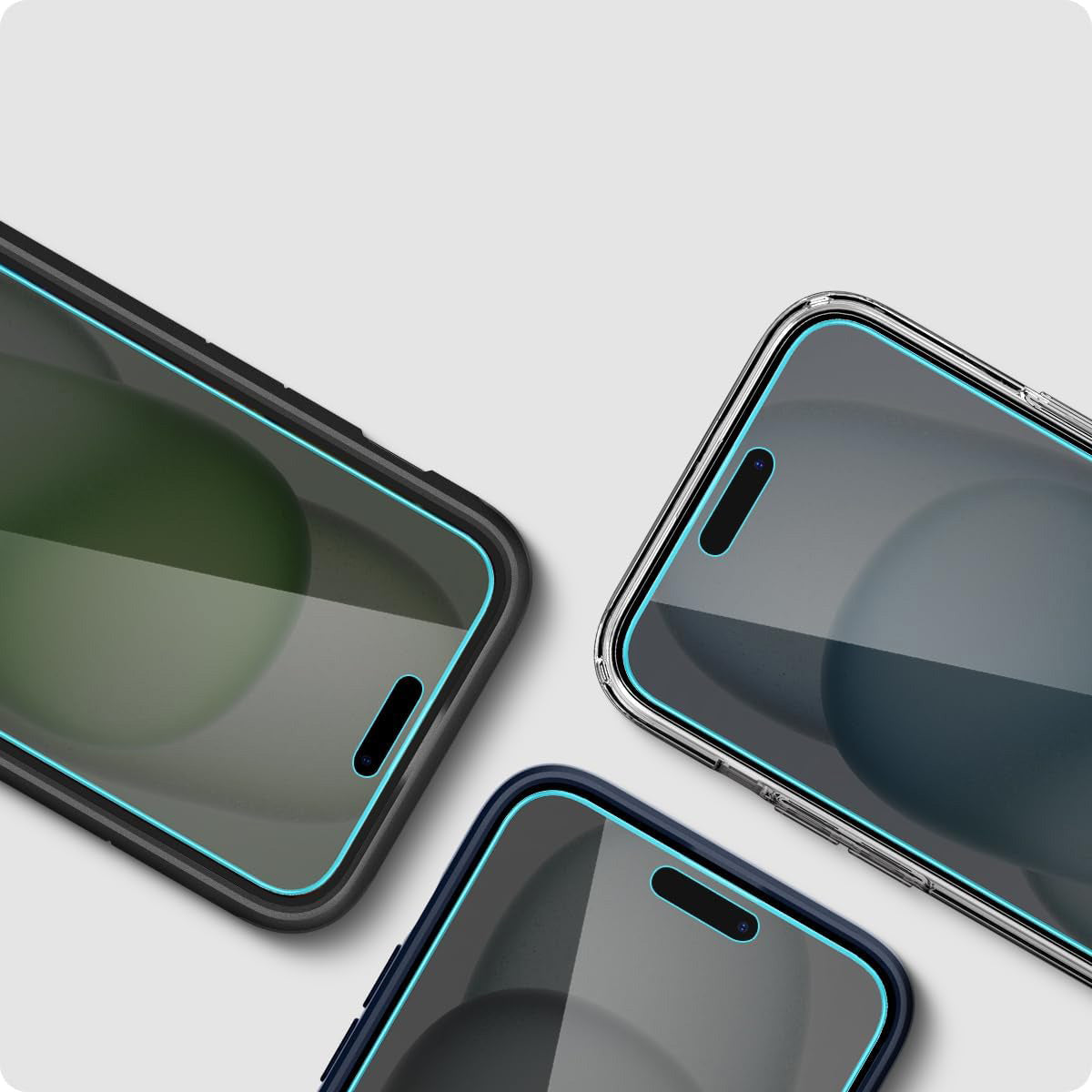 Glas für die Schutzhülle für iPhone 15 Plus / 16 Plus, Spigen Glas.tR EZ Fit Privacy 2-Pack