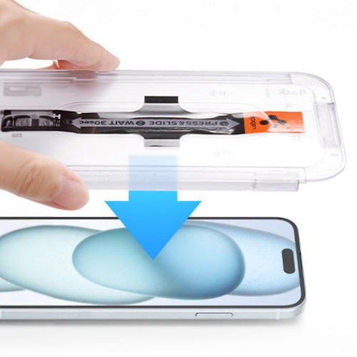 Glas für die Schutzhülle für iPhone 15 Plus / 16 Plus, Spigen Glas.tR EZ Fit Privacy 2-Pack