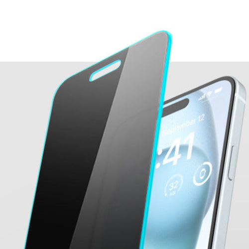 Glas für die Schutzhülle für iPhone 15 Plus / 16 Plus, Spigen Glas.tR EZ Fit Privacy 2-Pack