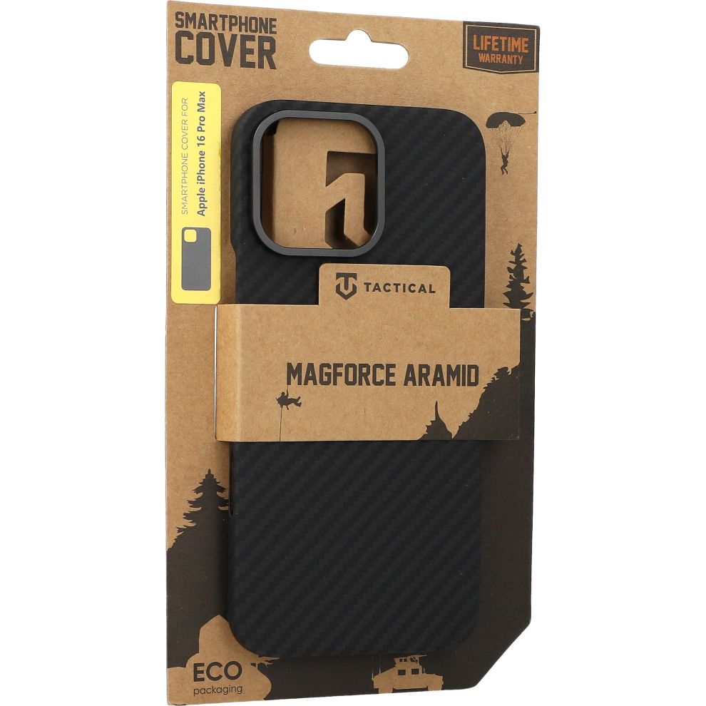 Handyhülle für iPhone 16 Pro Max mit MagSafe, Tactical MagForce Aramid, Schwarz