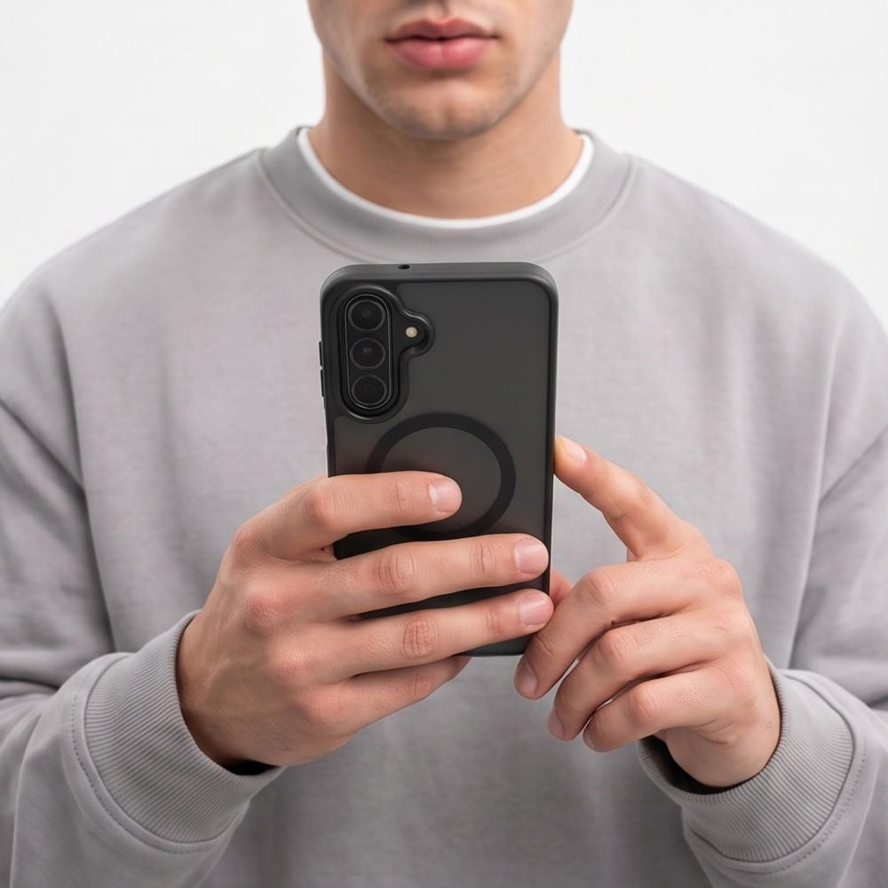 Handyhülle für Galaxy A16 5G / 4G, Galaxy A17 5G / 4G, Galaxy A18 5G / 4G, Galaxy A26 5G, Tech-Protect BasicMag mit MagSafe, Rauchfarben-Schwarz (6/7)