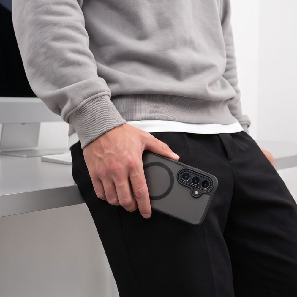 Handyhülle für Galaxy A16 5G / 4G, Galaxy A17 5G / 4G, Galaxy A18 5G / 4G, Galaxy A26 5G, Tech-Protect BasicMag mit MagSafe, Rauchfarben-Schwarz (7/7)