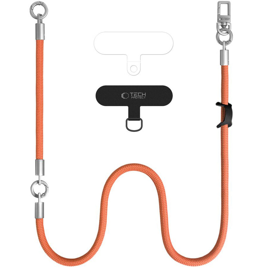 Handy-Schlüsselband für Telefon Tech Protect C10S Rope Crossbody Wrist, Orange