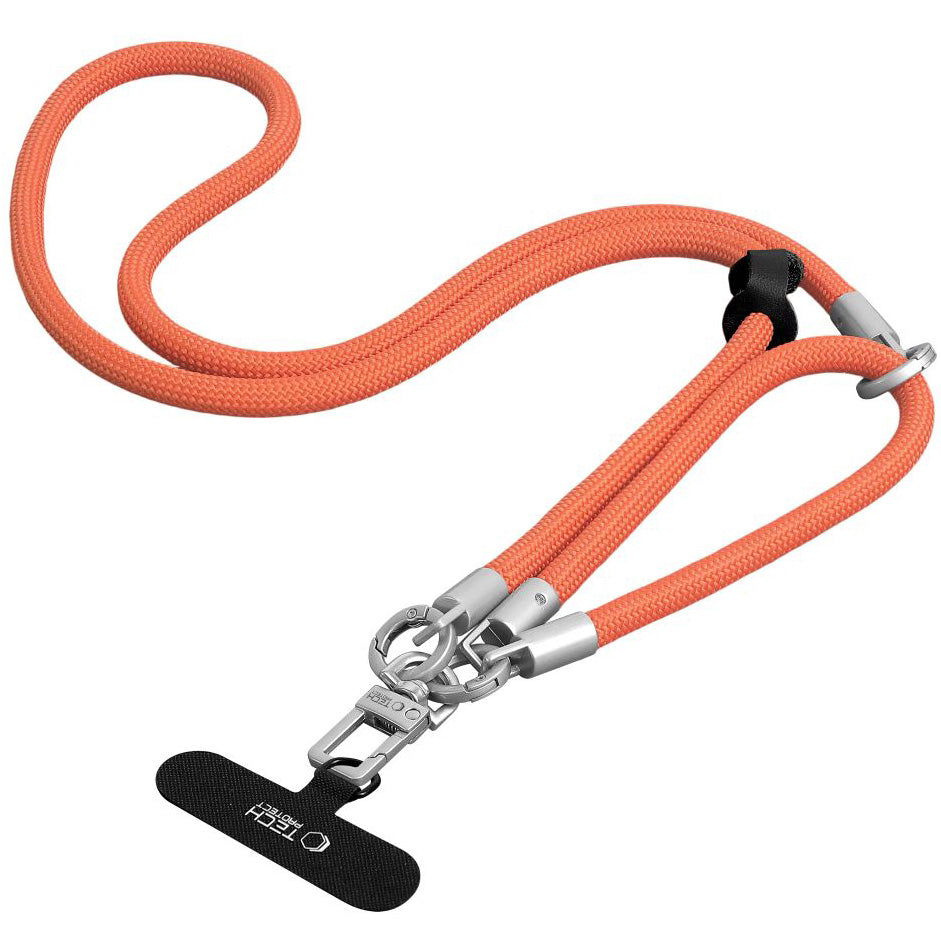 Handy-Schlüsselband für Telefon Tech Protect C10S Rope Crossbody Wrist, Orange