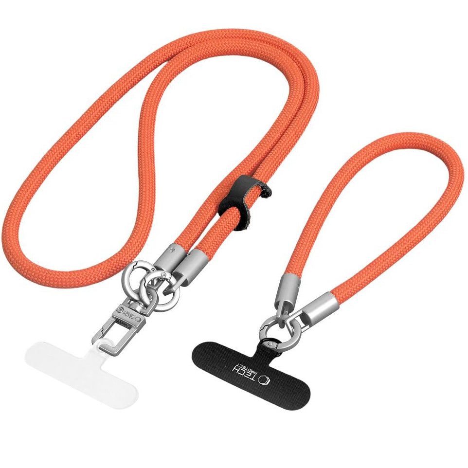 Handy-Schlüsselband für Telefon Tech Protect C10S Rope Crossbody Wrist, Orange