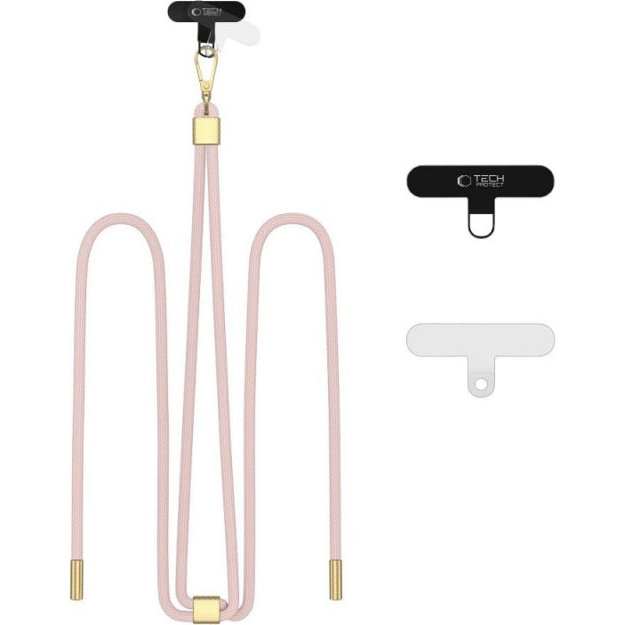 Handy-Schlüsselband für Telefon Tech Protect C2S Rope Crossbody Strap, Rosa