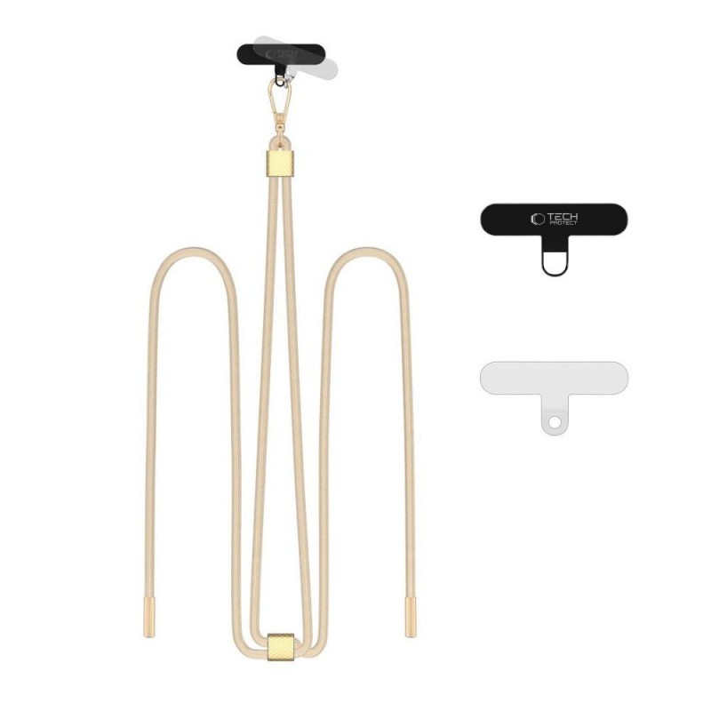 Handy-Schlüsselband für Telefon Tech Protect C2S Rope Crossbody Strap, Beige
