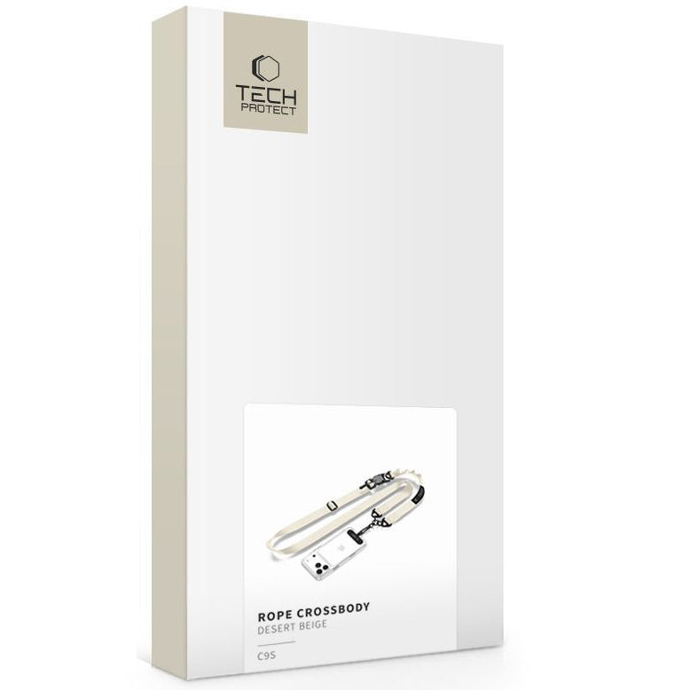 Handy-Schlüsselband für Telefon Tech Protect C9S Rope Crossbody, Beige
