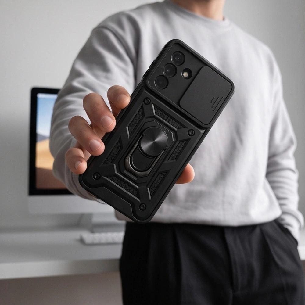 Handyhülle für Galaxy A26 / A18 / A17 5G / 4G, Tech-Protect Camshield Pro, Schwarz