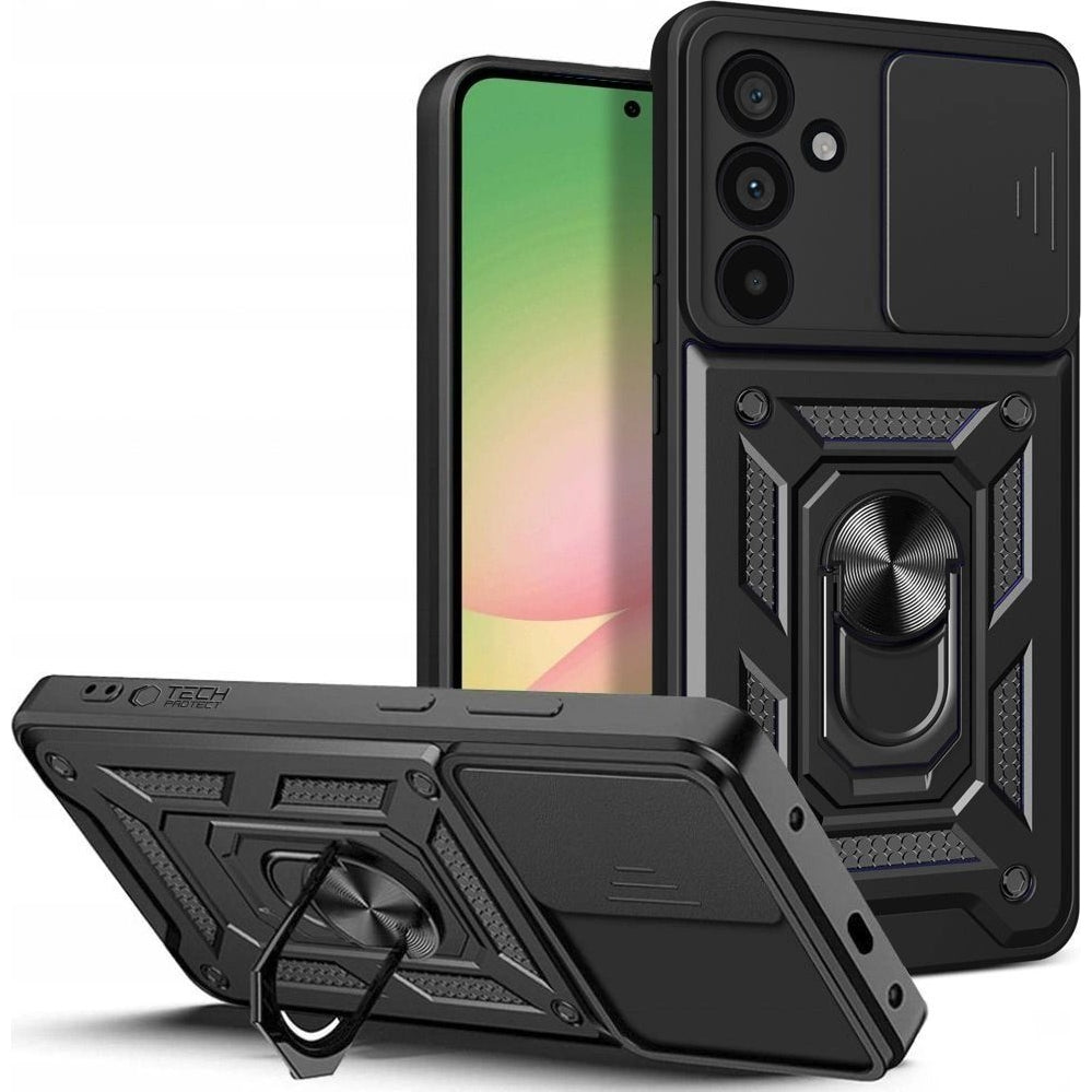 Handyhülle für Galaxy A27 5G, Tech-Protect Camshield Pro, Schwarz