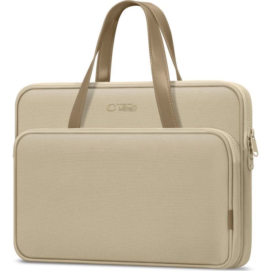 Tasche für 13" / 14" Laptop, Tech-Protect Carrying Bag, Beige