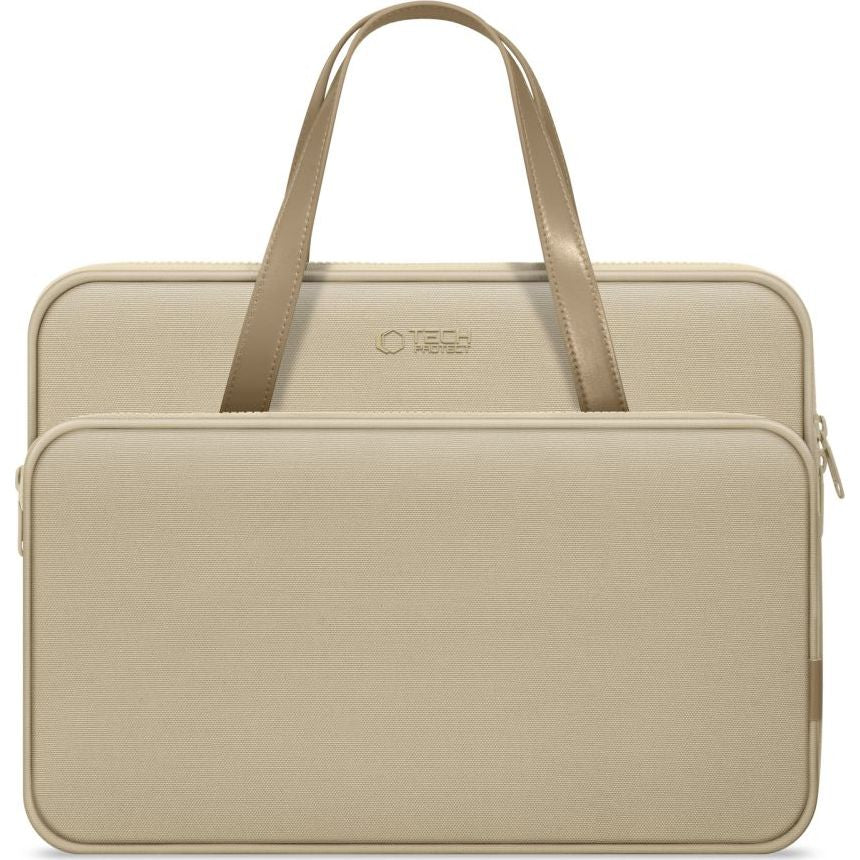 Tasche für 13" / 14" Laptop, Tech-Protect Carrying Bag, Beige