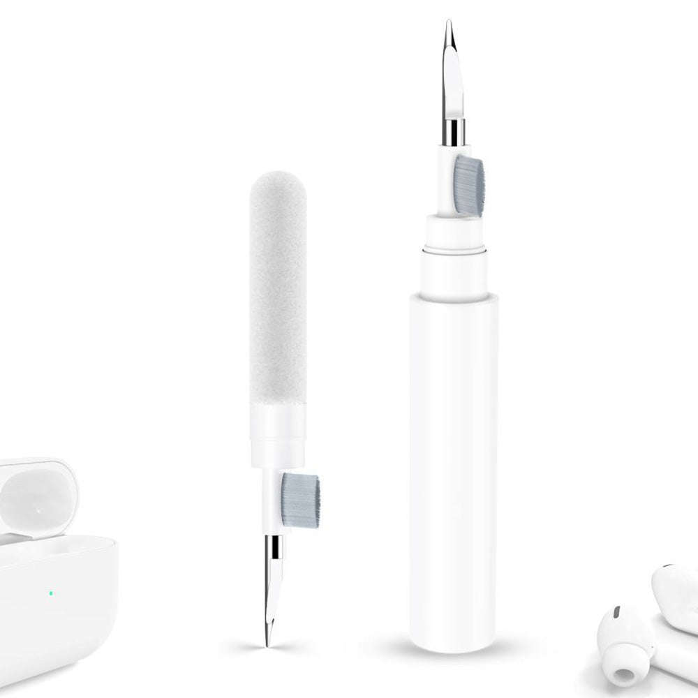 Kopfhörer-Reinigungsbürste, Tech-Protect CS02 Cleaner Set 3w1, Weiß-Grau