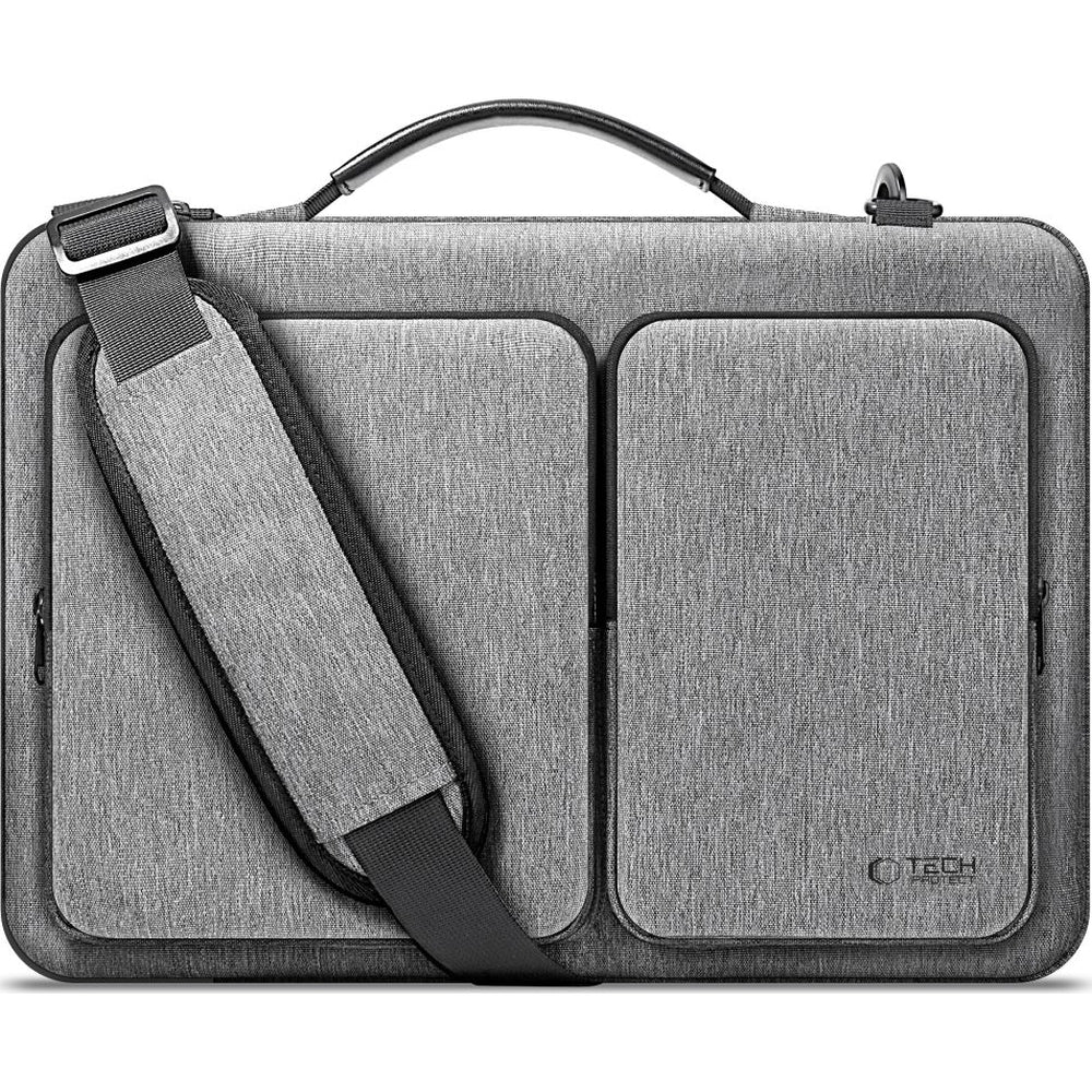 Umhängetasche für 15-16“ Laptop, Tech-Protect Defender Bag, Grau