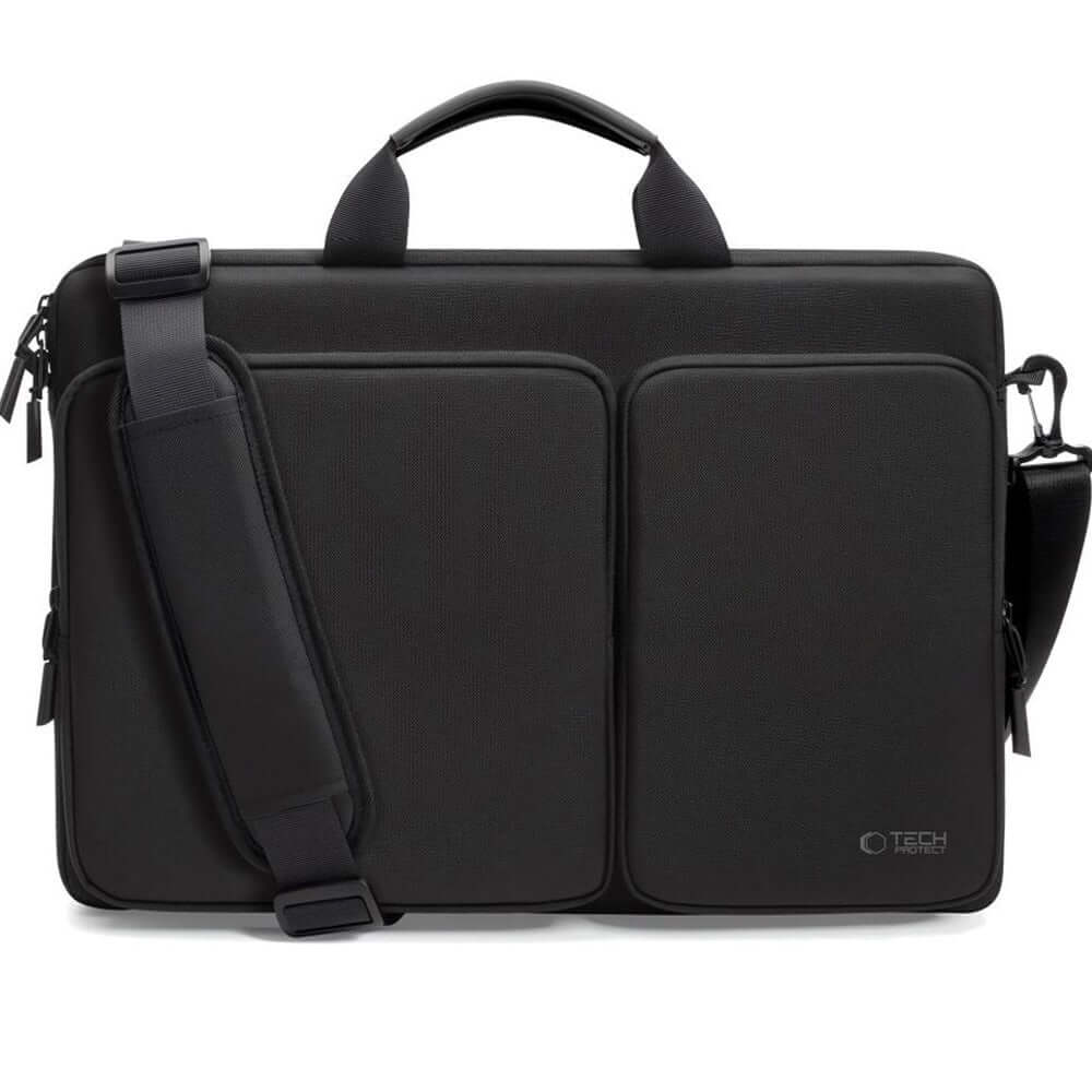 Umhängetasche für 17“ Laptop, Tech-Protect Defender Bag, Schwarz