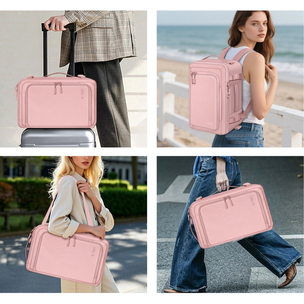 Reiserucksack mit Platz für einen Laptop, 20l, Tech-Protect Defender S50, Rosa