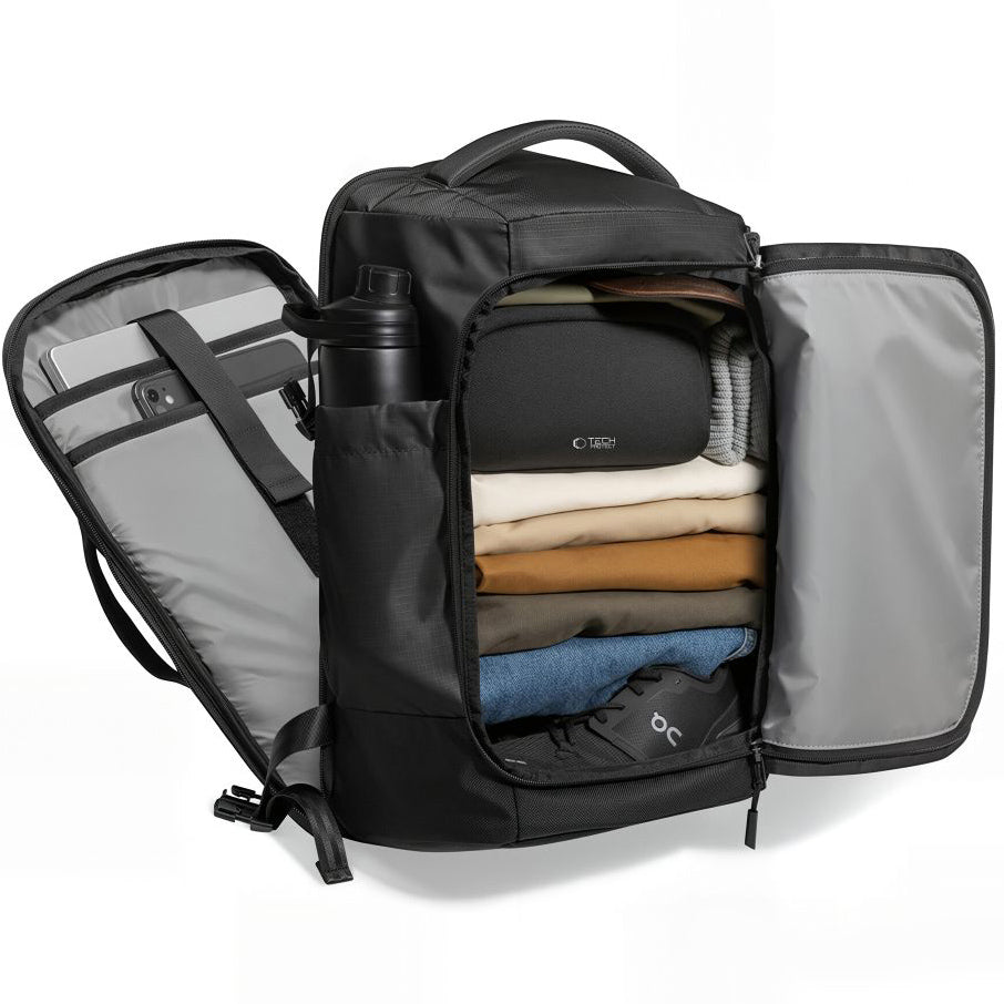 Reiserucksack mit Platz für einen Laptop, 24l, Tech-Protect Defender S70, Schwarz
