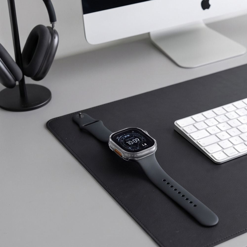 Hülle mit Glas für Apple Watch Ultra 4 49mm / 3 49mm / 2 49mm / 1 49mm, Tech-Protect Defense, 2 Stück, Schwarz, Transparent (9/11)