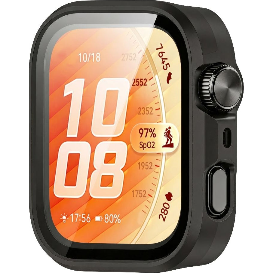Schutzhülle + Glas für Huawei Watch Fit 5 Pro, Tech-Protect Defense360, Schwarz