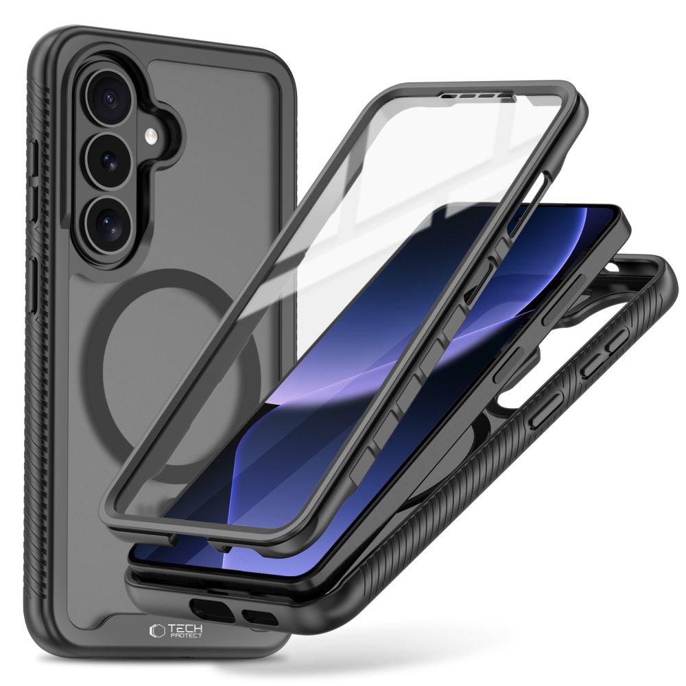 Handyhülle für Galaxy S26, Tech-Protect Defense mit MagSafe, mattes Schwarz