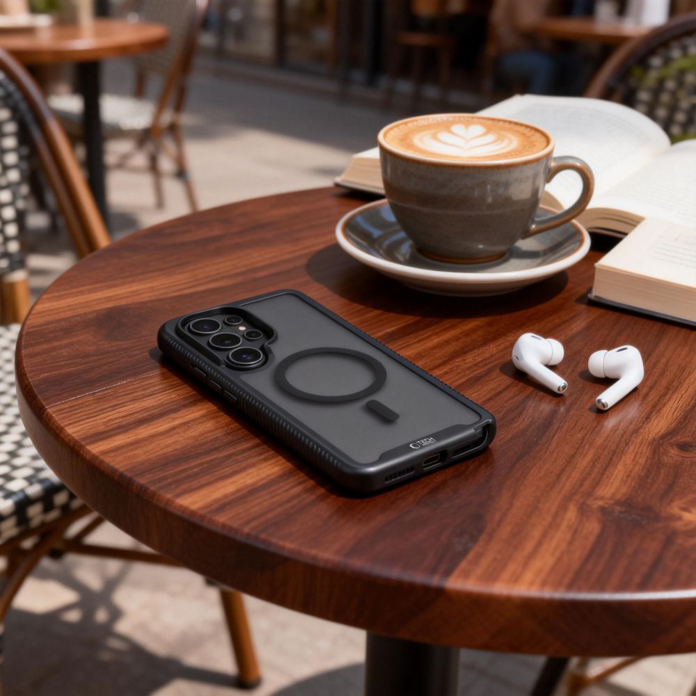 Handyhülle für Galaxy S26 Ultra, Tech-Protect Defense mit MagSafe, mattes Schwarz