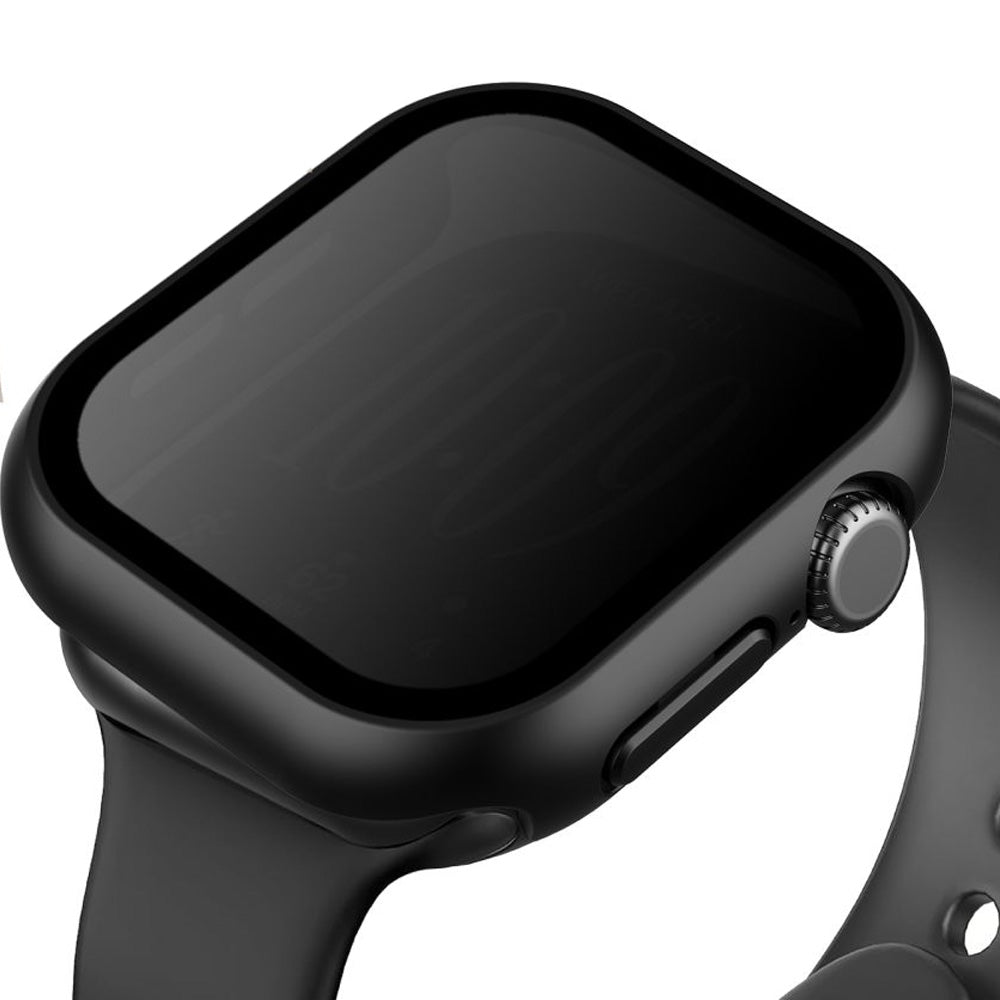 Hülle mit Sichtschutzglas für Apple Watch Series 12 42mm, Tech-Protect Defense Privacy, Schwarz (5/9)