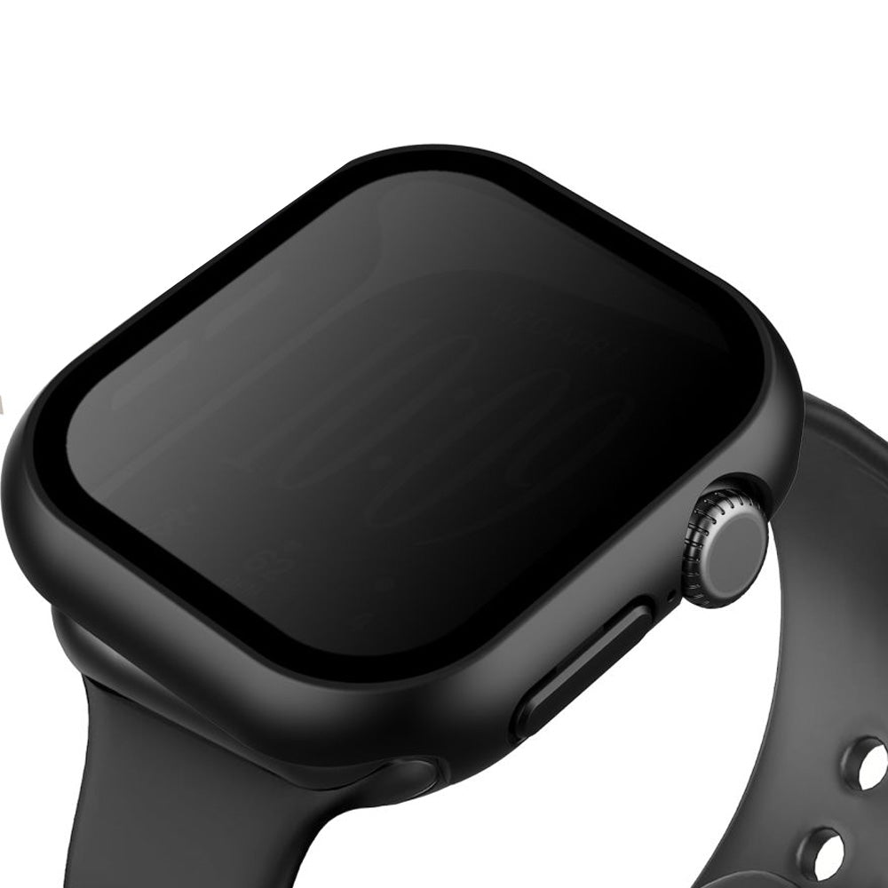 Hülle mit Sichtschutzglas für Apple Watch Series 12 46mm, Tech-Protect Defense Privacy, Schwarz (5/9)