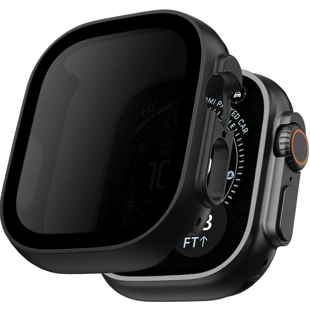 Hülle mit Sichtschutzglas für Apple Watch Ultra 4 49mm / 3 49mm / 2 49mm / 1 49mm, Tech-Protect Defense Privacy, Schwarz (1/9)