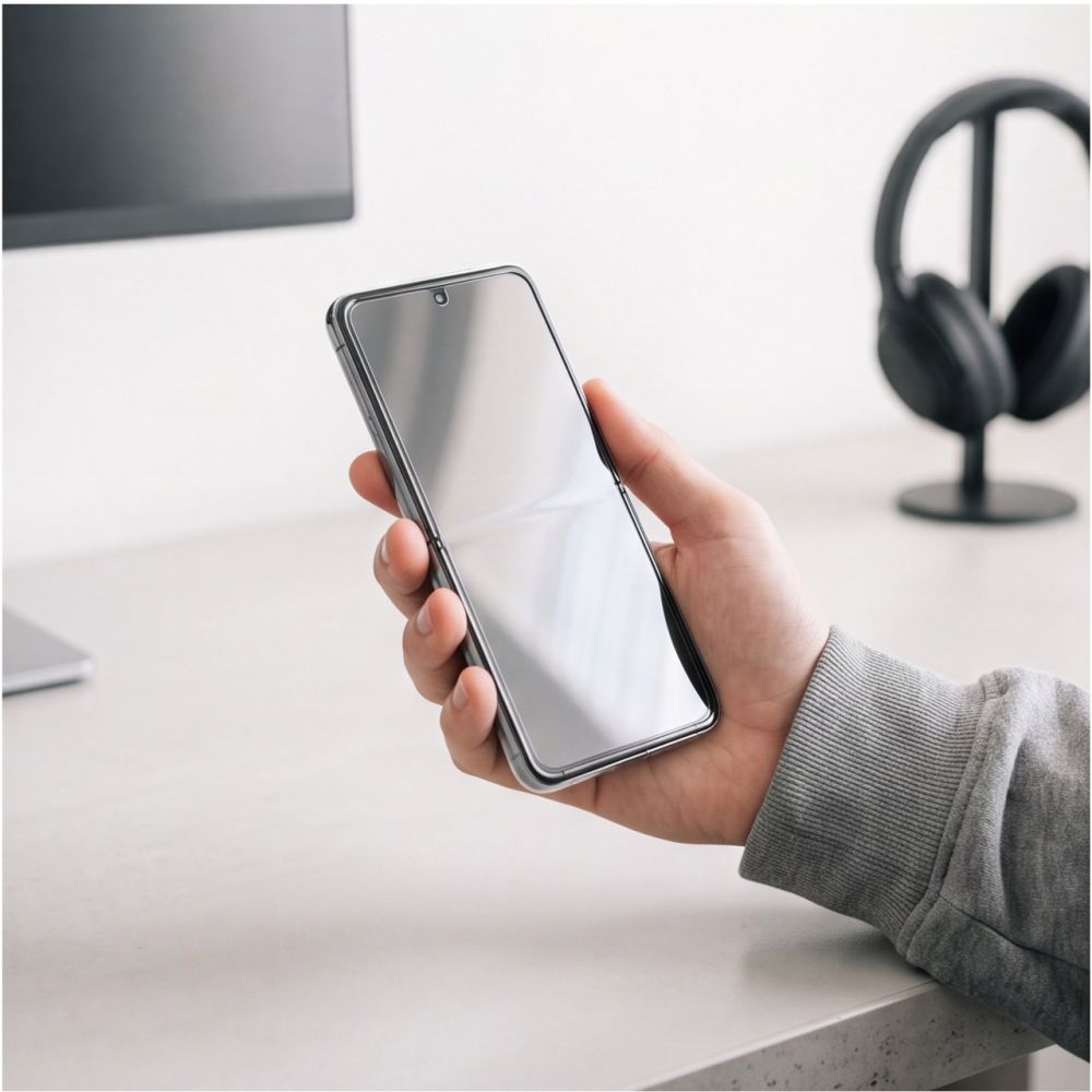 Gehärtetes Glas und Schutzfolie für Galaxy Z Flip 8 / Z Flip 7, Tech-Protect Easy Set Foil Glass Fit+ 4in1, 4er-Set