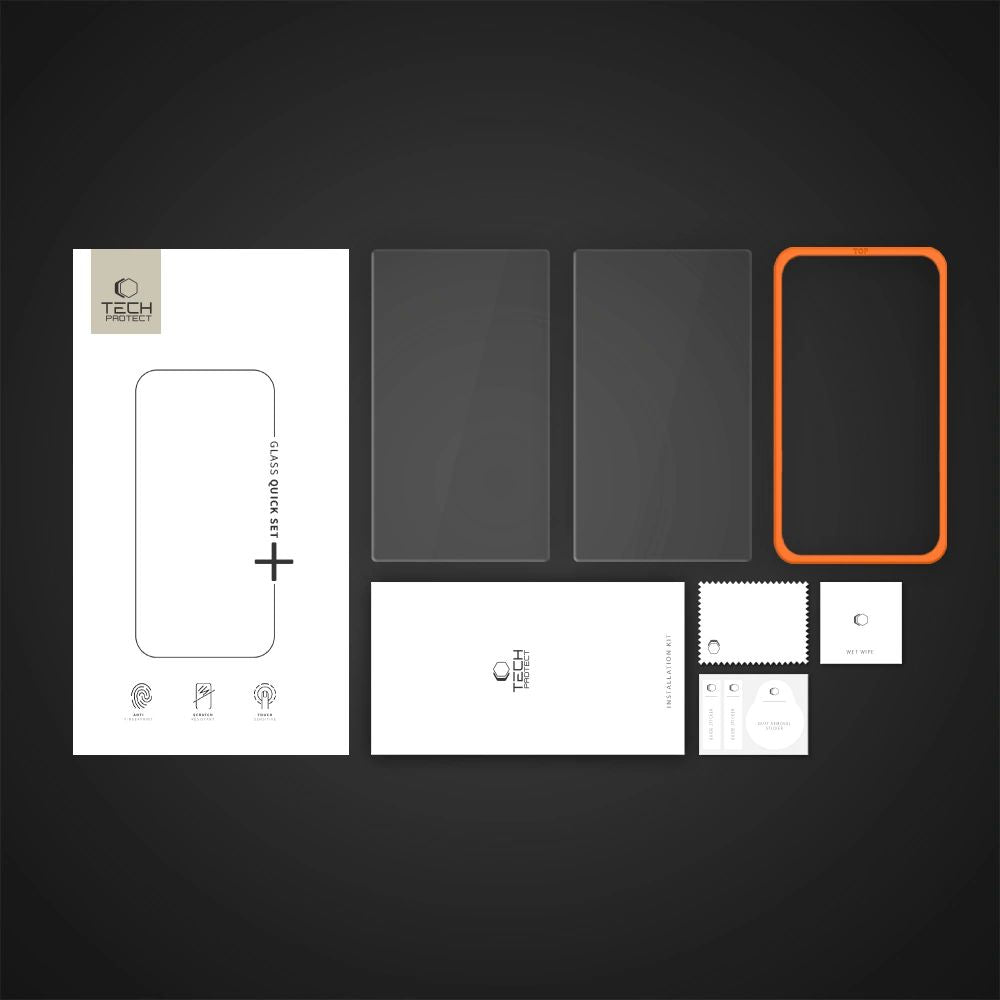 Gehärtetes Glas für Nintendo Switch 2, Tech-Protect Easy Set Plus, mit Applikator, 2 Stück