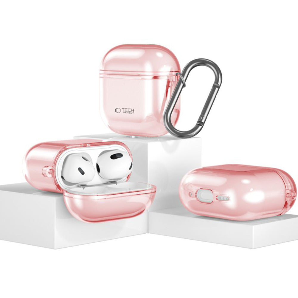 Schutzhülle für Apple AirPods 5 / 4, Tech-Protect Flexair Transparent-Rosa