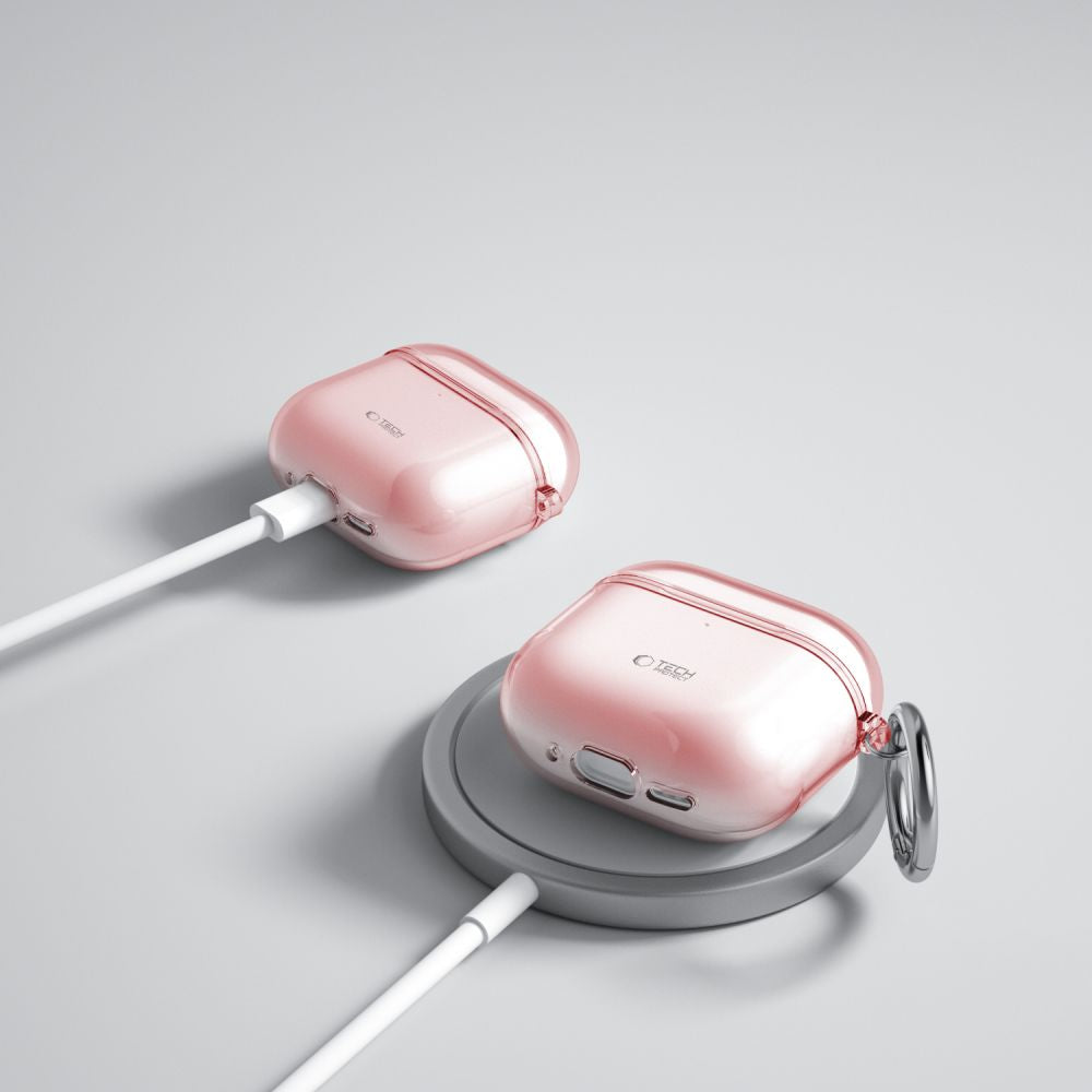 Schutzhülle für Apple AirPods 5 / 4, Tech-Protect Flexair Transparent-Rosa