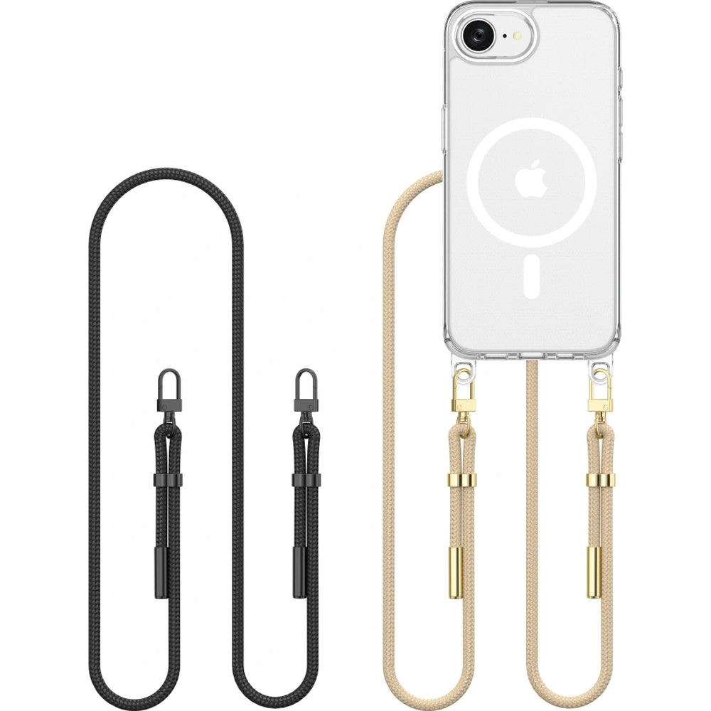 Handyhülle für iPhone 17e / 16e, Tech-Protect Flexair Chain MagSafe, Transparent