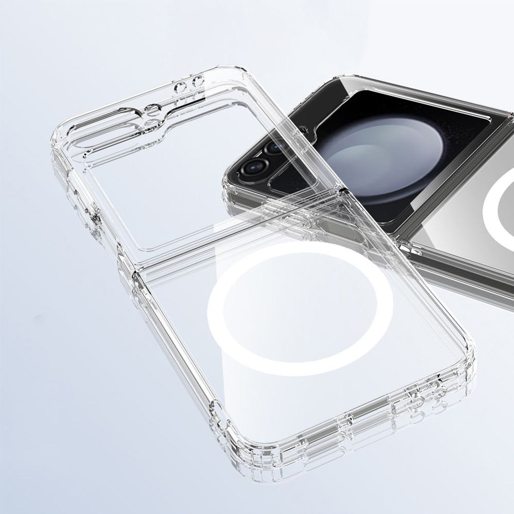 Handyhülle für Galaxy Z Flip7 FE / 6, Tech-Protect Flexair Hybrid mit MagSafe, Transparent