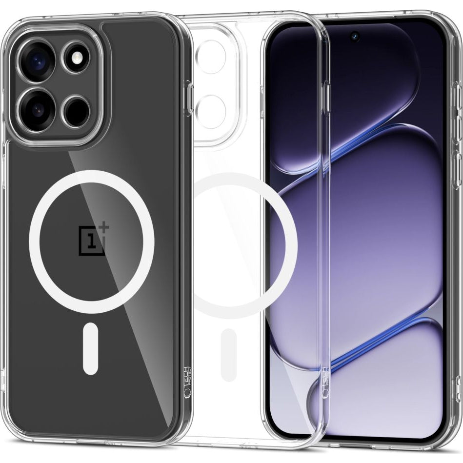 Handyhülle für Oneplus Nord 6, Tech-Protect Flexair Hybrid mit MagSafe, Transparent