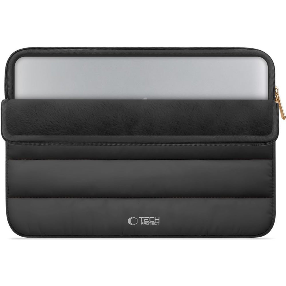 Universal Laptoptasche bis zu 13-14", Tech-Protect Fluffy, Schwarz