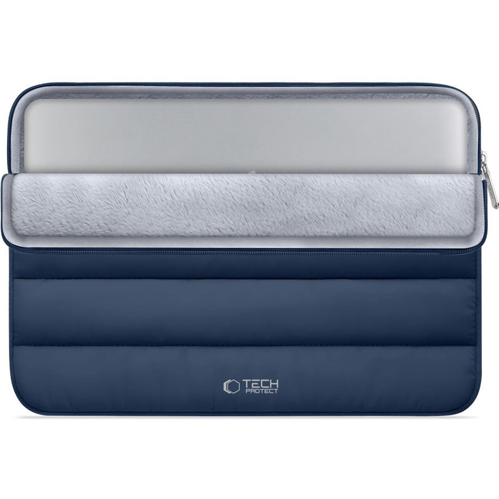 Universal Laptoptasche bis zu 13-14", Tech-Protect Fluffy, Dunkelblau
