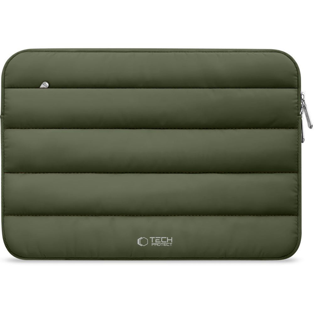 Universal Laptoptasche bis zu 15"-16", Tech-Protect Fluffy, Dunkelgrün