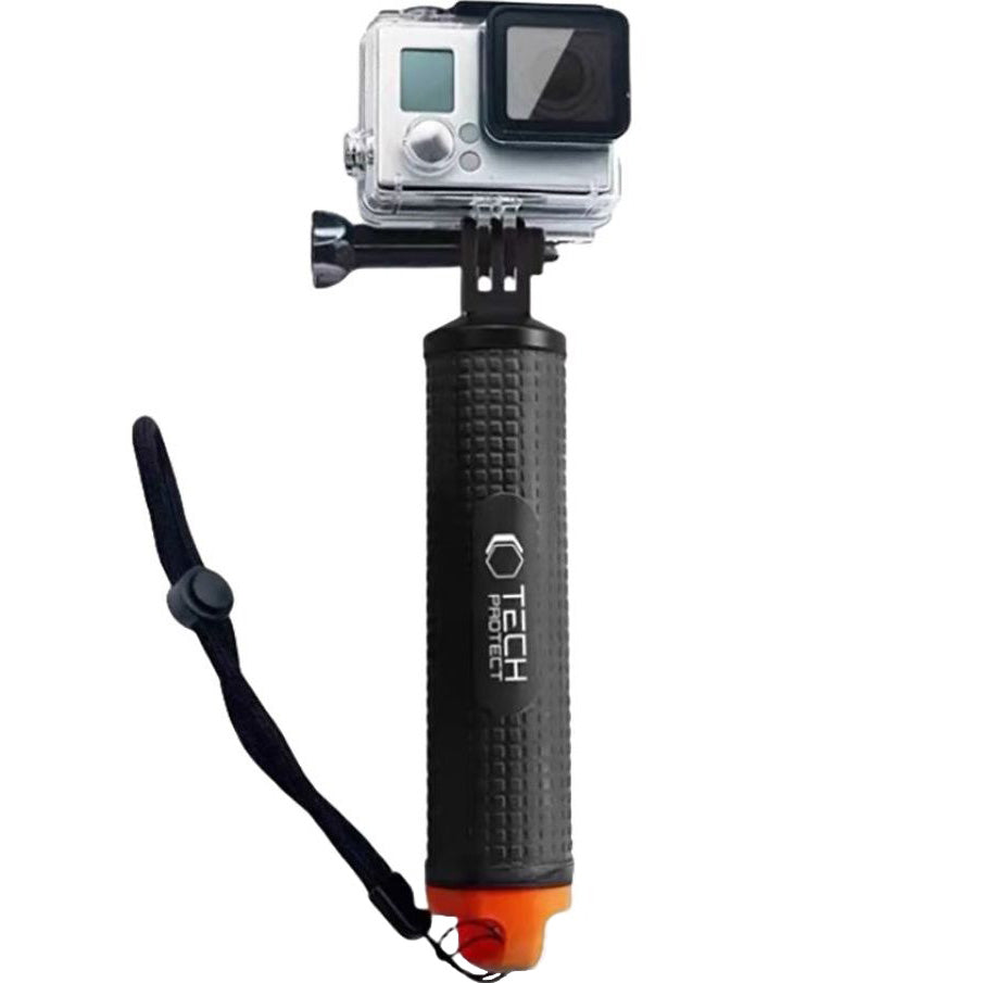 Halterung, Griff für GoPro, DJI, Tech-Protect GA100 Float Hand Grip, Schwarz