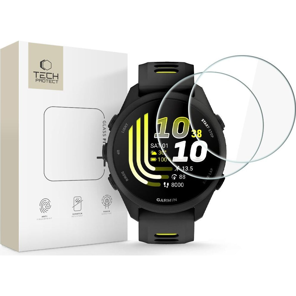 Gehärtetes Glas für Garmin Forerunner 70 / 170, Tech-Protect Glass Fit Plus, 2 Stück