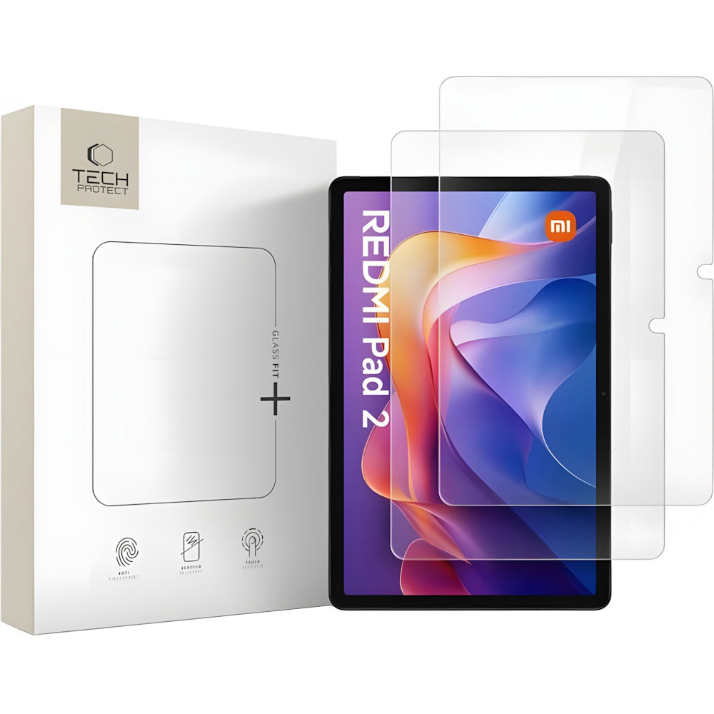 Gehärtetes Glas für Xiaomi Redmi Pad 2 / SE 11", Tech-Protect Glass Fit Plus, 2 Stück