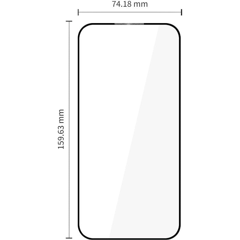 Gehärtetes Glas für OnePlus Nord 6, Tech-Protect Glass Fit Plus, 2 Stück, Schwarzer Rahmen