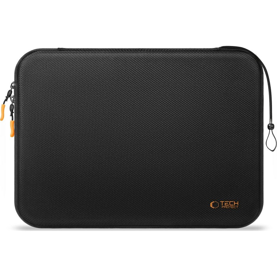 Schutzhülle für 15-16“ Laptop, Tech-Protect Hardpouch, Schwarz mit Orangen Elementen