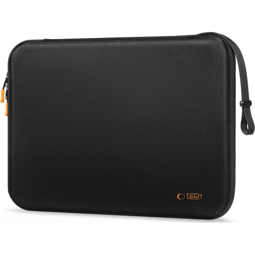 Schutzhülle für 15-16“ Laptop, Tech-Protect Hardpouch, Schwarz mit Orangen Elementen