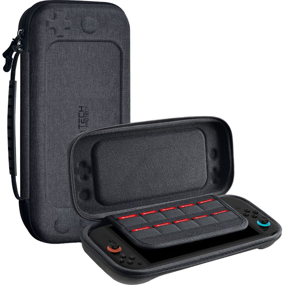 Hülle für Nintendo Switch 2, Tech-Protect Hardpouch, Dunkelgrau