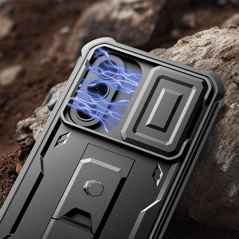 Handyhülle für Galaxy A57 5G, Tech-Protect Kevlar Cam Plus 2-Set, Schwarz